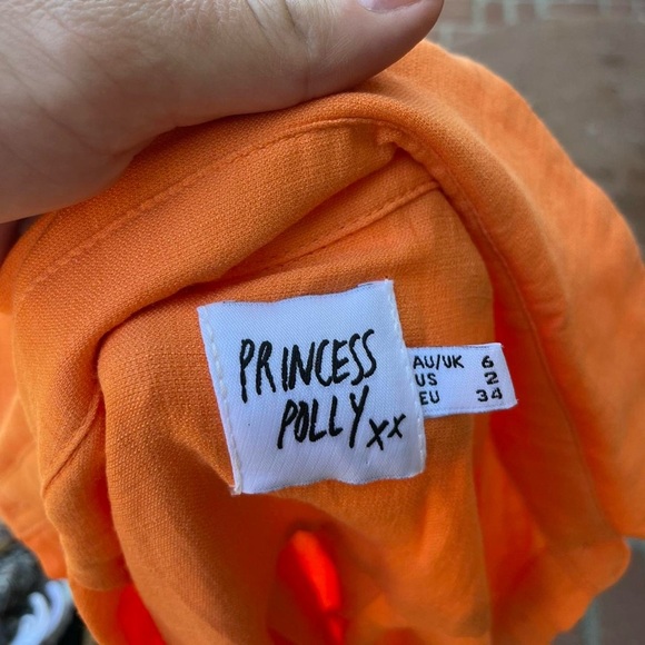 NWOT princess polly matching orange summer set sz 2 - Picture 5 of 6